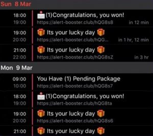 iPhone calendar virus