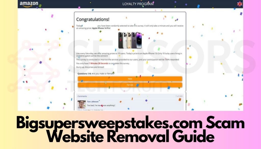 Bigsupersweepstakes.com Scam Website Removal Guide