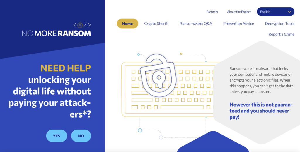 no more ransom official website